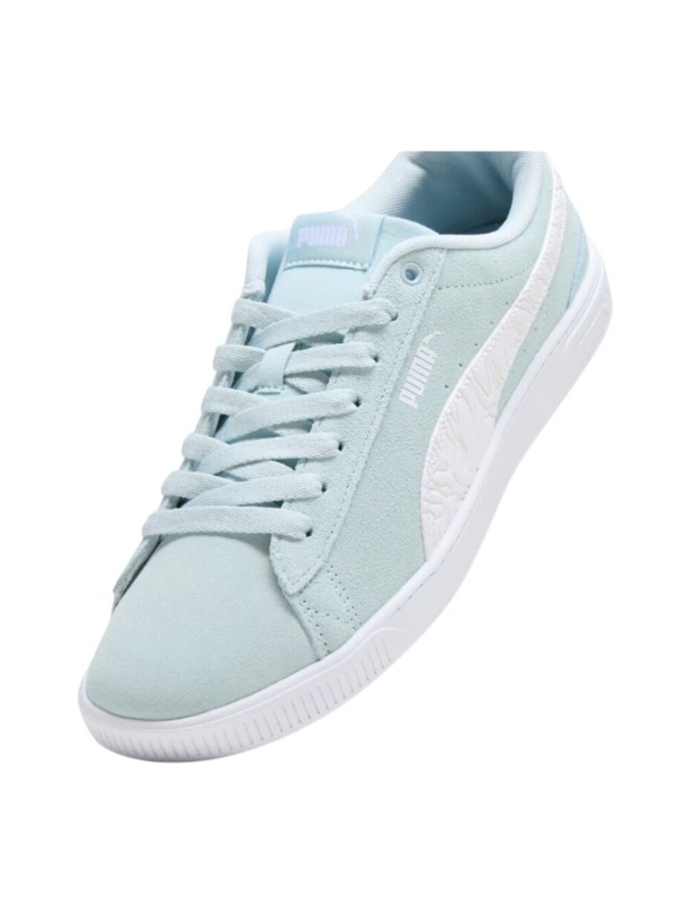 Puma Vikky V3 retro Imprints Womens Sneakers Mint Green Suede Low-Top Size 8.5 U